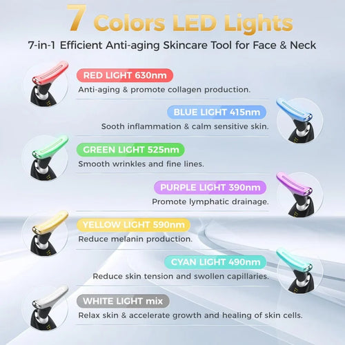 Anti Wrinkle Facial Massager Neck Face Beauty Device Skin Tighten Facial Lift Device Reduce Double Chin Skin Care Tool 7 color