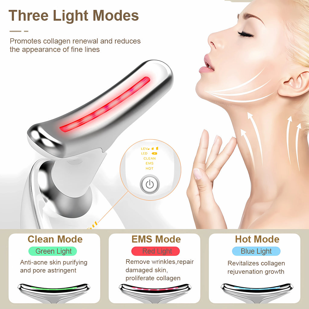 Anti Wrinkle Facial Massager Neck Face Beauty Device Skin Tighten Facial Lift Device Reduce Double Chin Skin Care Tool 7 color